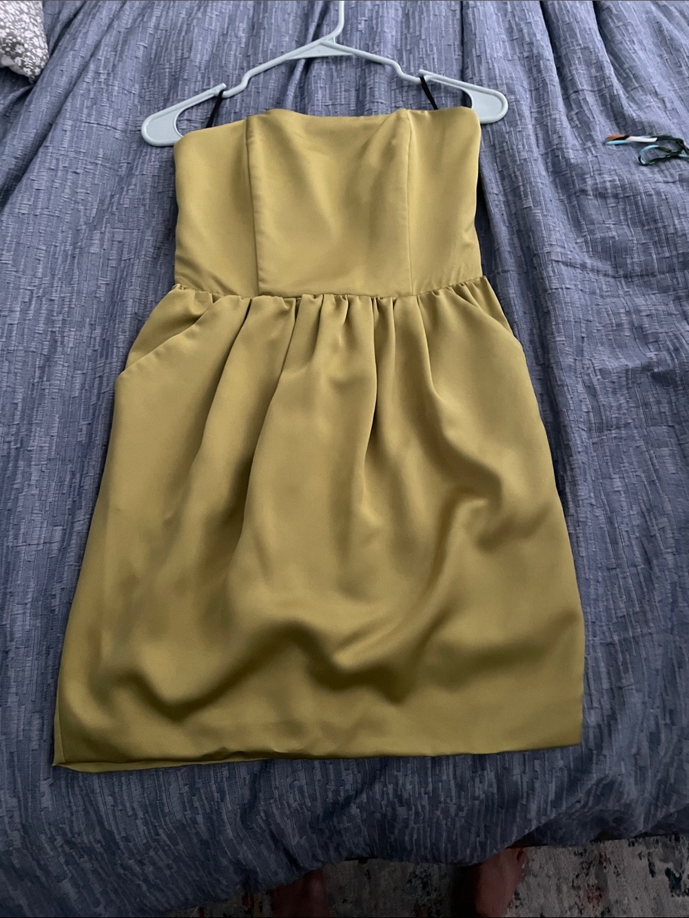 RACHEL Rachel Roy Olive Strapless Party Dress
